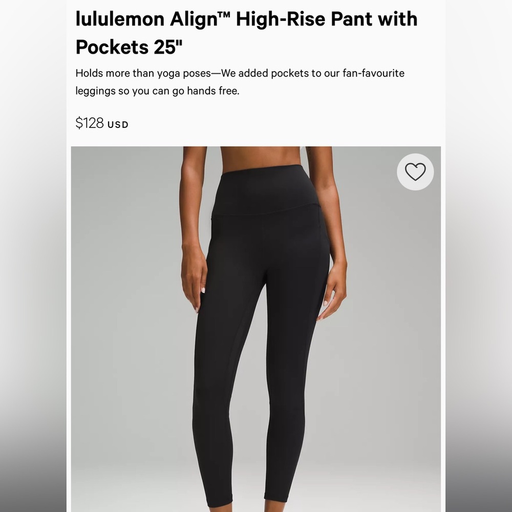 Lululemon align leggings with pockets